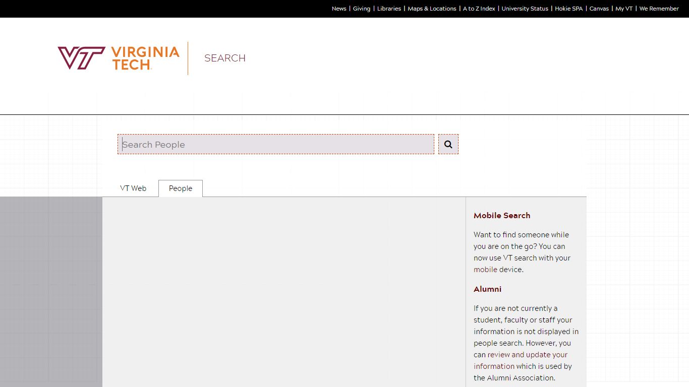 Virginia Tech | Search - Web