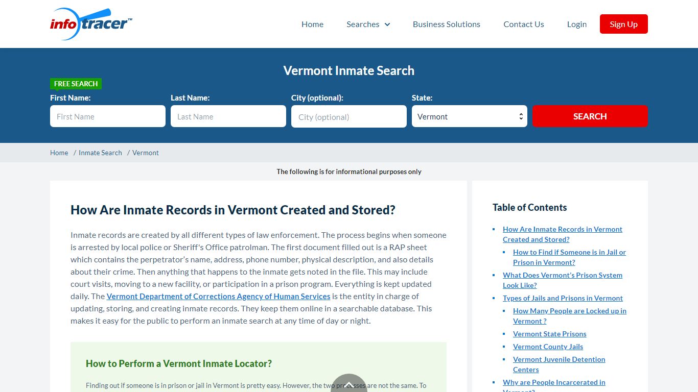 Vermont Inmate Search & Locator - Find a VT Offender ...